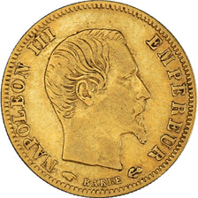 Frankreich, Napoléon III, 5 Francs, 1858, Paris, SS, Gold, KM:787.1