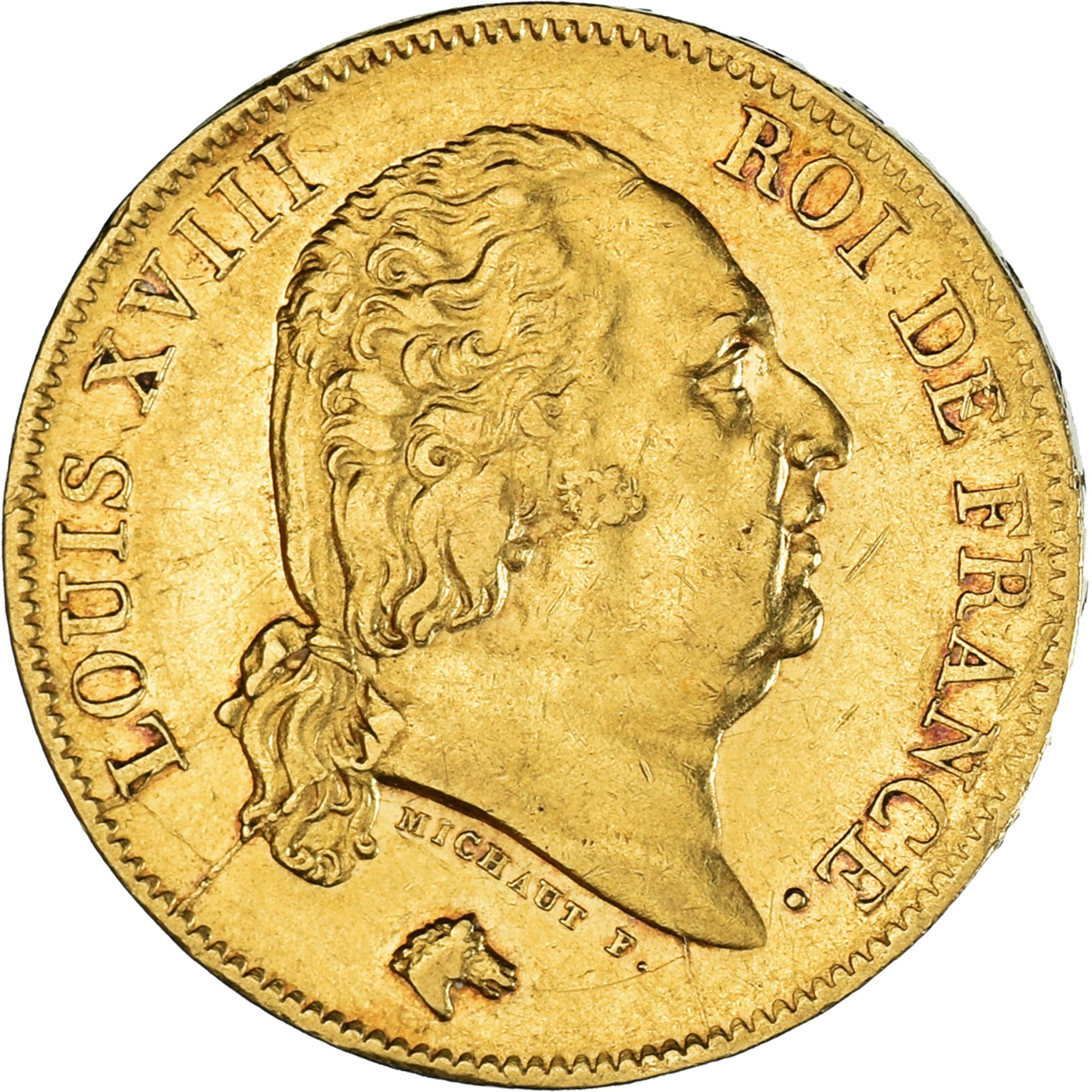 Munten, Frankrijk, Louis XVIII, Louis XVIII, 40 Francs, 1818, Lille, ZF+, Goud