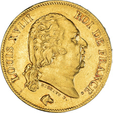 Munten, Frankrijk, Louis XVIII, Louis XVIII, 40 Francs, 1818, Lille, ZF+, Goud