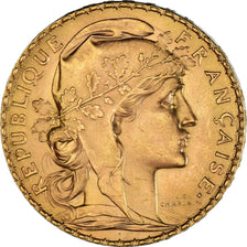 Moneda, Francia, Marianne, 20 Francs, 1910, Paris, EBC, Oro, KM:857
