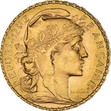 Coin, France, Marianne, 20 Francs, 1912, Paris, AU(55-58), Gold, KM:857
