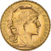 Moneta, Francja, Marianne, 20 Francs, 1908, Paris, AU(55-58), Złoto, KM:857