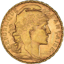Munten, Frankrijk, Marianne, 20 Francs, 1907, Paris, ZF+, Goud, KM:857