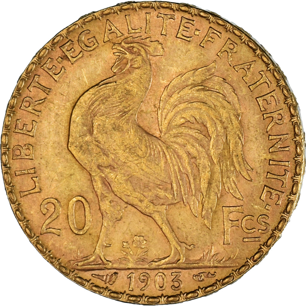 Münze, Frankreich, Marianne, 20 Francs, 1903, Paris, Coq, SS+, Gold, KM:847