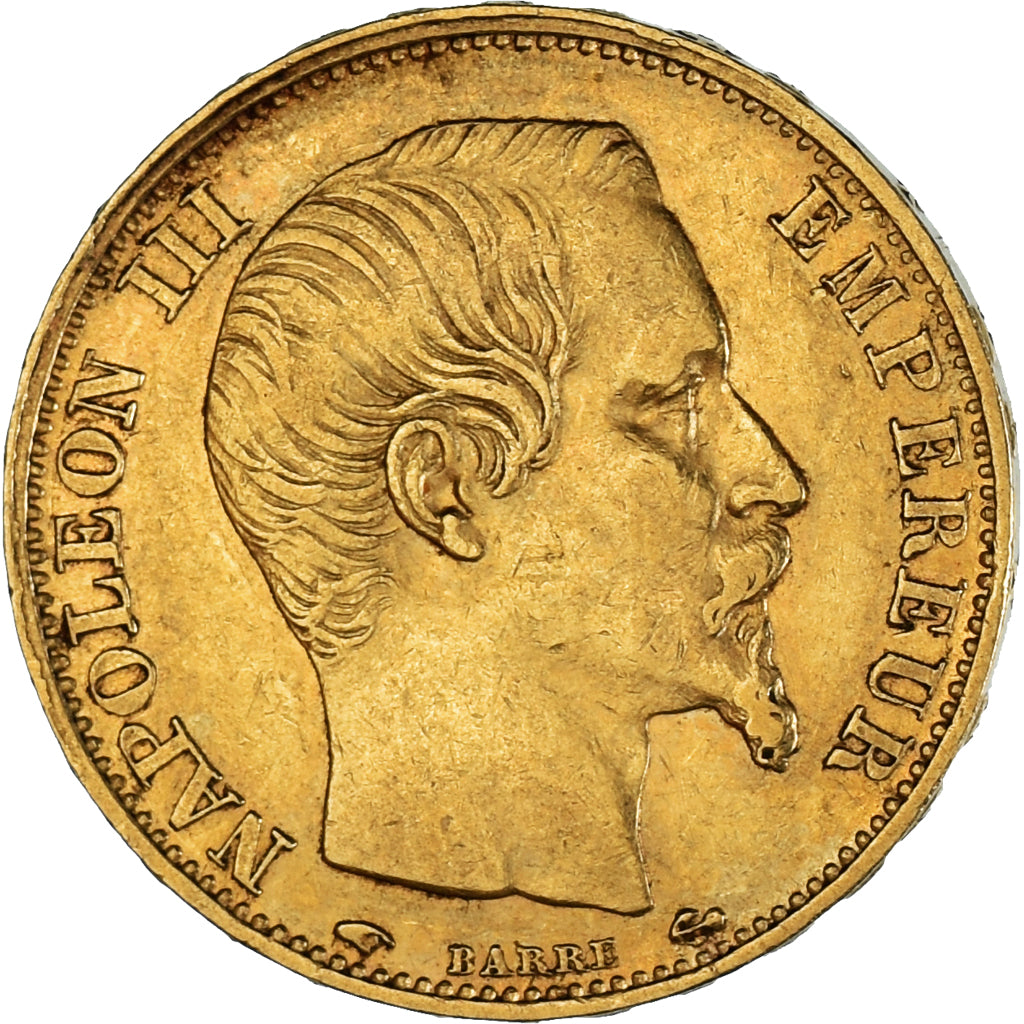 Coin, France, Napoléon III, 20 Francs, 1860/50, Paris, AU(50-53), Gold