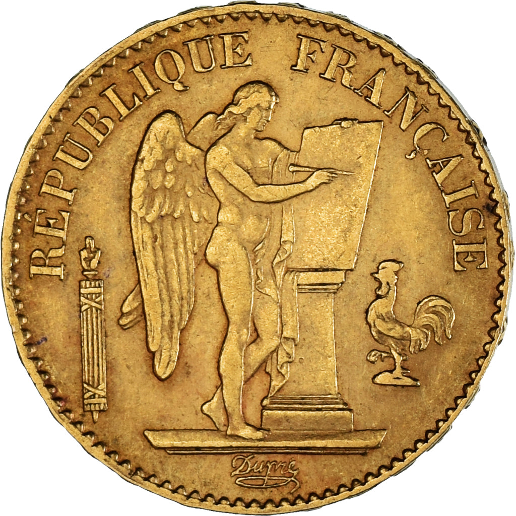Munten, Frankrijk, Génie, 20 Francs, 1886, Paris, ZF+, Goud, KM:825