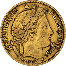Moneta, Francia, Cérès, 10 Francs, 1850, Paris, MB+, Oro, KM:770, Gadoury:1012