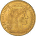 Moneta, Francia, Marianne, 10 Francs, 1907, Paris, SPL-, Oro, KM:846