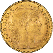 Moneta, Francja, Marianne, 10 Francs, 1911, Paris, EF(40-45), Złoto, KM:846