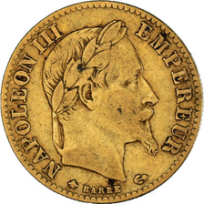 Munten, Frankrijk, Napoleon III, 10 Francs, 1868, Paris, FR+, Goud, KM:800.1