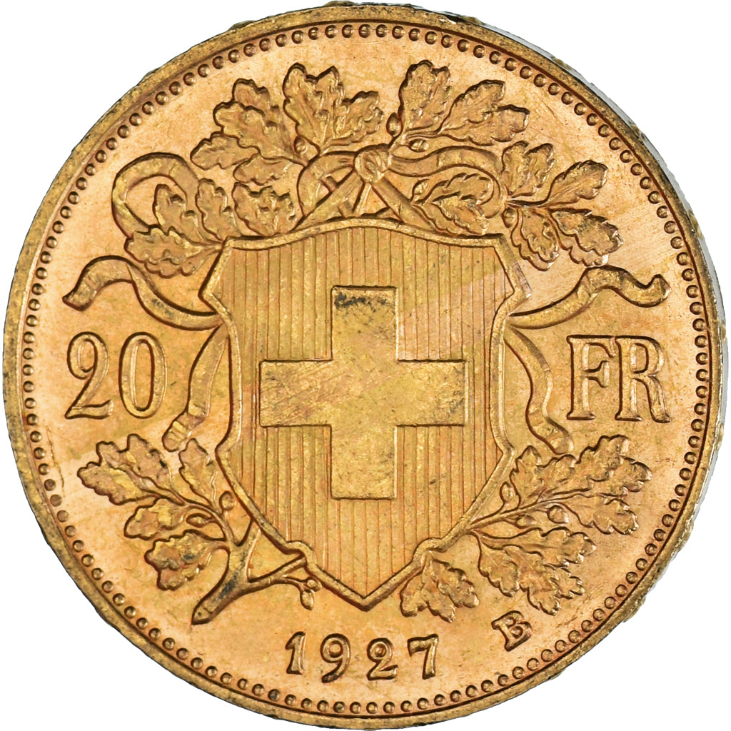 Moneda, Suiza, 20 Francs, 1927, Bern, EBC, Oro, KM:35.1