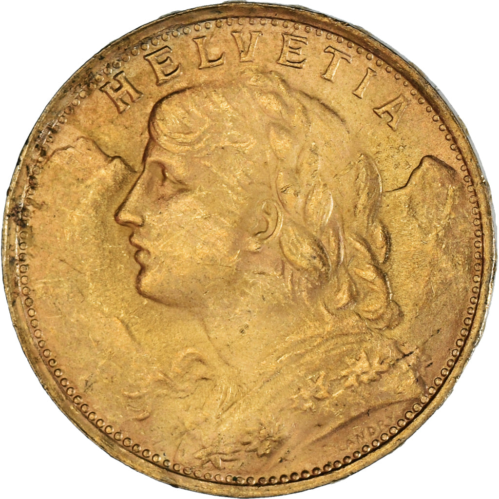 Moneda, Suiza, 20 Francs, 1935, Bern, EBC, Oro, KM:35.1