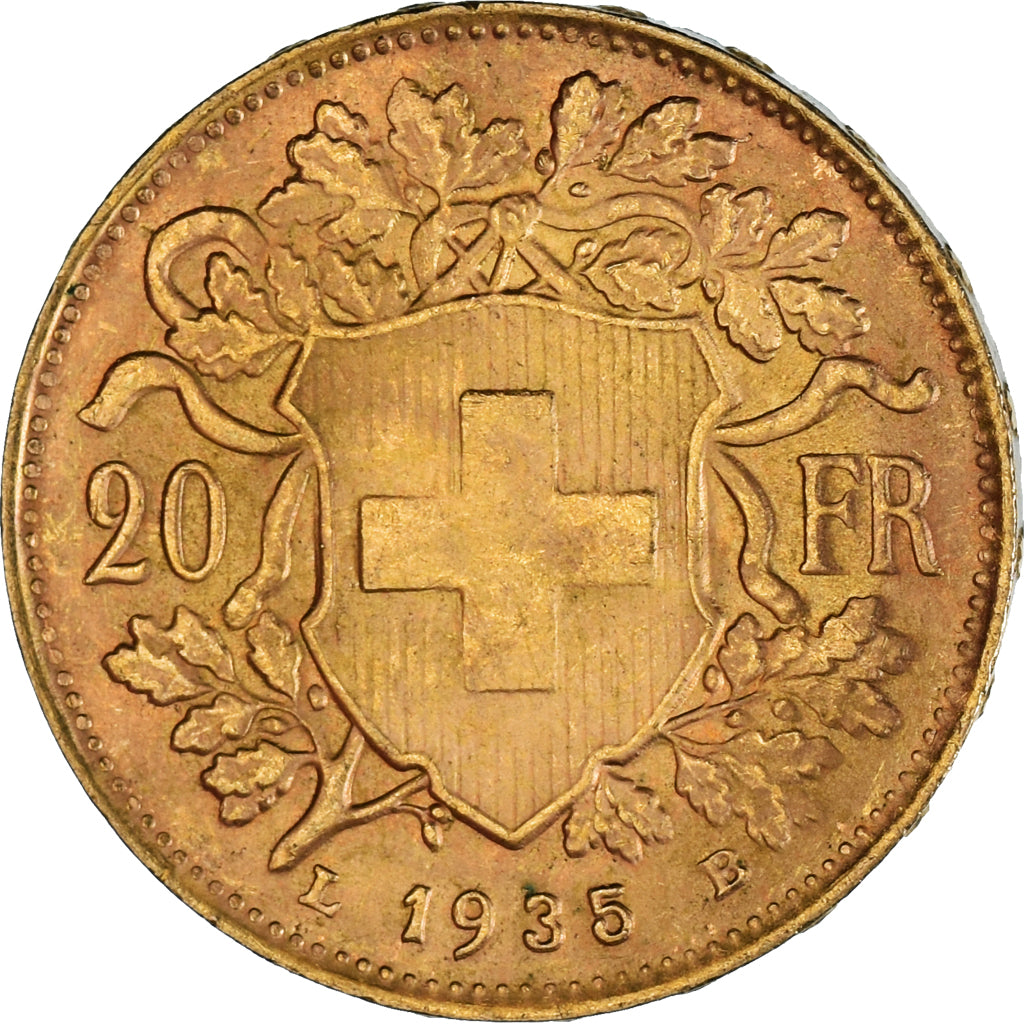 Moneda, Suiza, 20 Francs, 1935, Bern, EBC, Oro, KM:35.1