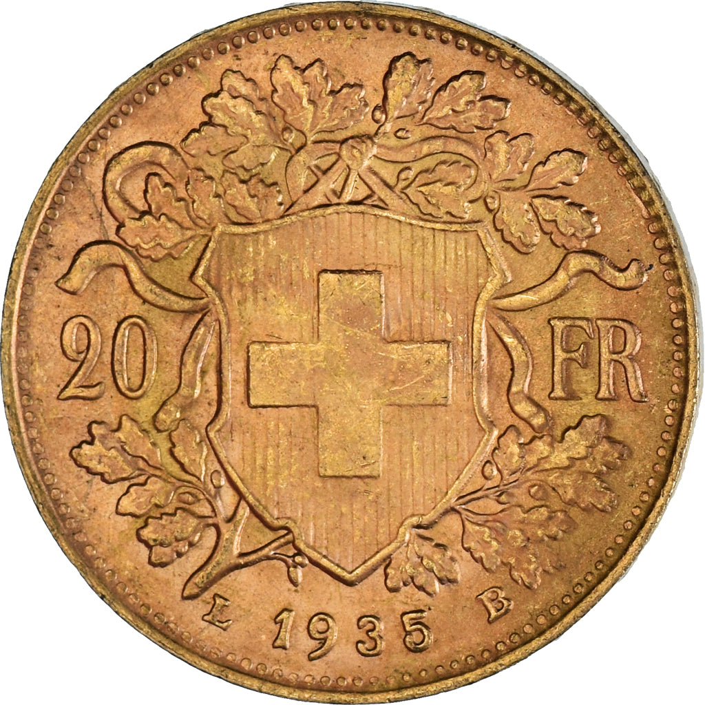 Moneda, Suiza, 20 Francs, 1935, Bern, EBC, Oro, KM:35.1