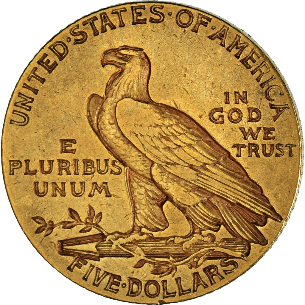 United States, Indian Head, 5 Dollars, 1911, Philadelphia, KM #129, AU(55-58),..