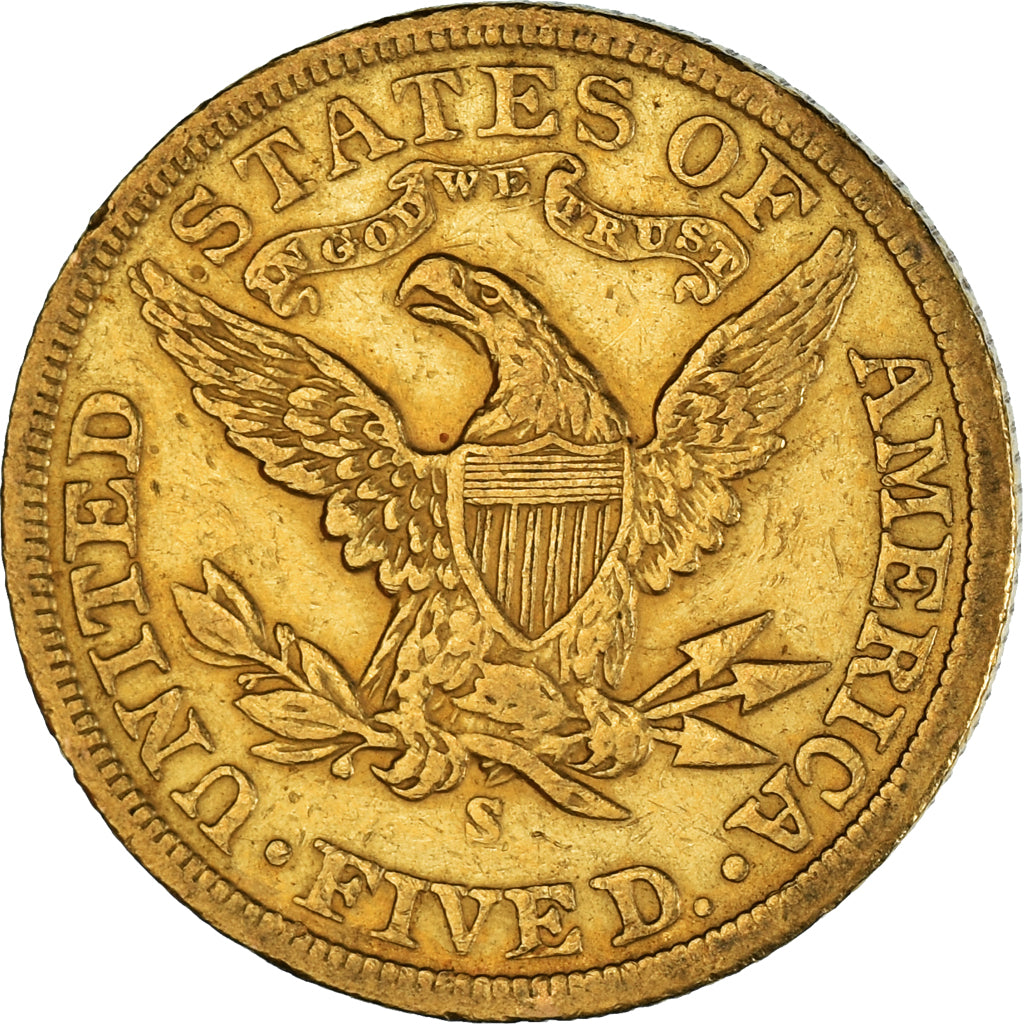 Coin, United States, Coronet Head, $5,1903, San Francisco, EF(40-45),Gold,KM 101