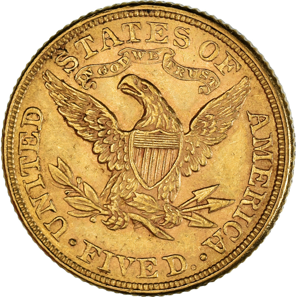 Münze, Vereinigte Staaten, Coronet Head, $5, Half Eagle, 1881, U.S. Mint