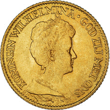 Coin, Netherlands, Wilhelmina I, 10 Gulden, 1917, AU(50-53), Gold, KM:149