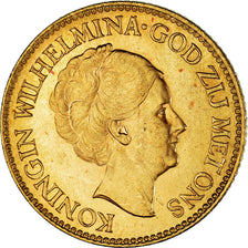 Coin, Netherlands, Wilhelmina I, 10 Gulden, 1932, Utrecht, MS(64), Gold, KM:162