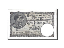 Banknote, Belgium, 5 Francs, 1922, AU(50-53)