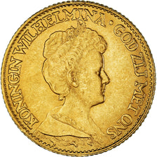 Coin, Netherlands, Wilhelmina I, 10 Gulden, 1917, AU(50-53), Gold, KM:149