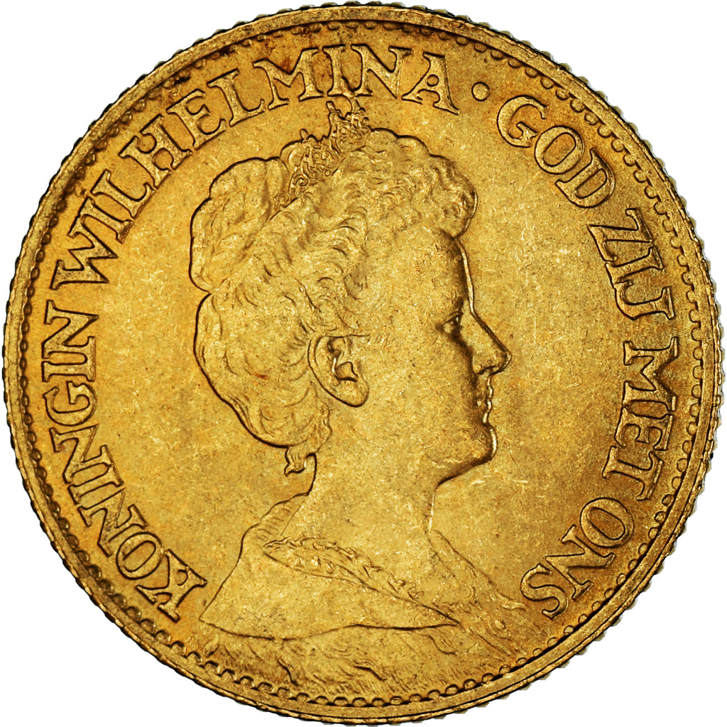 Monnaie, Pays-Bas, Wilhelmina I, 10 Gulden, 1913, TTB+, Or, KM:149