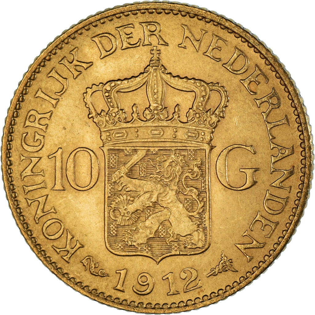 Monnaie, Pays-Bas, Wilhelmina I, 10 Gulden, 1912, TTB, Or, KM:149