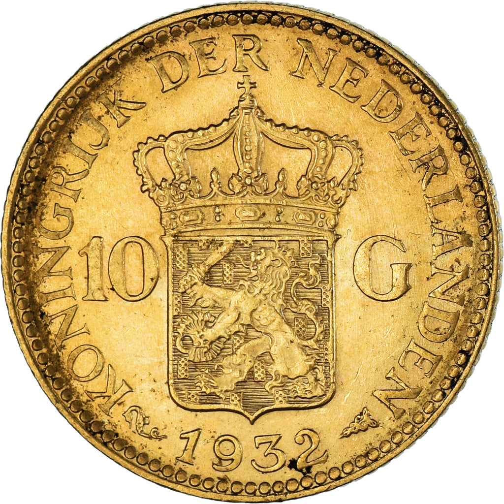 Monnaie, Pays-Bas, Wilhelmina I, 10 Gulden, 1932, Utrecht, TTB, Or, KM:162