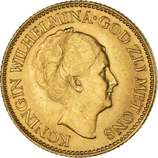 Moneta, Paesi Bassi, Wilhelmina I, 10 Gulden, 1925, BB, Oro, KM:162