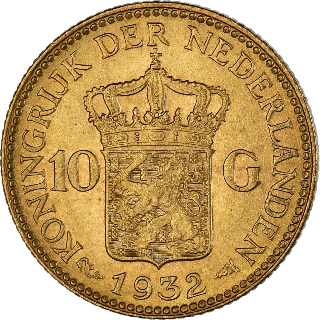Monnaie, Pays-Bas, Wilhelmina I, 10 Gulden, 1932, Utrecht, TTB, Or, KM:162