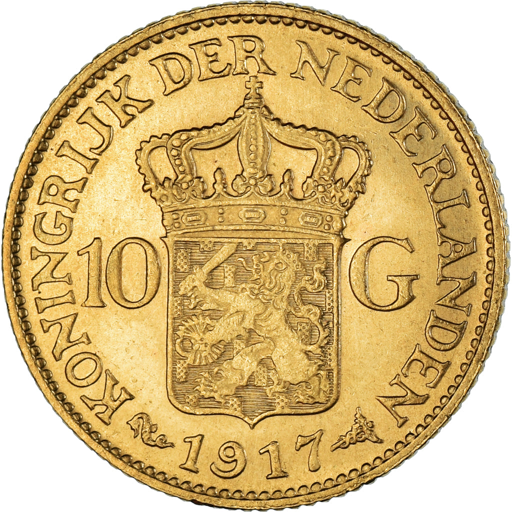 Monnaie, Pays-Bas, Wilhelmina I, 10 Gulden, 1917, SUP, Or, KM:149
