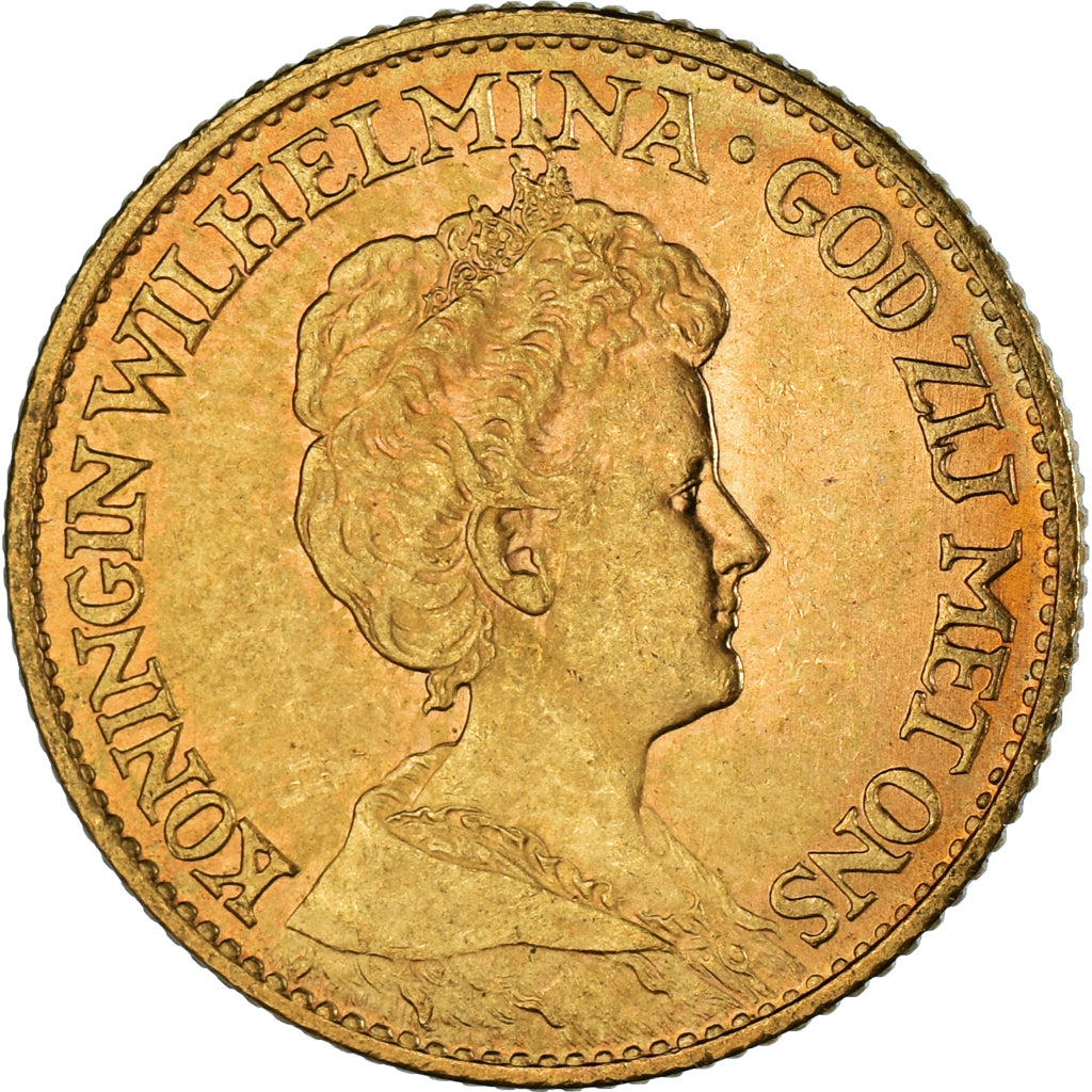 Monnaie, Pays-Bas, Wilhelmina I, 10 Gulden, 1913, TTB+, Or, KM:149