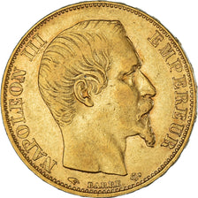 Moneda, Francia, Napoleon III, 20 Francs, 1856, Paris, MBC, Oro, KM:781.1