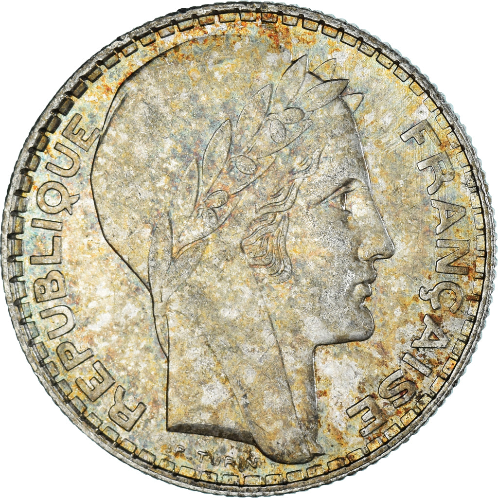 Moneda, Francia, Turin, 10 Francs, 1929, Paris, MBC+, Plata, KM:878, Gadoury:801