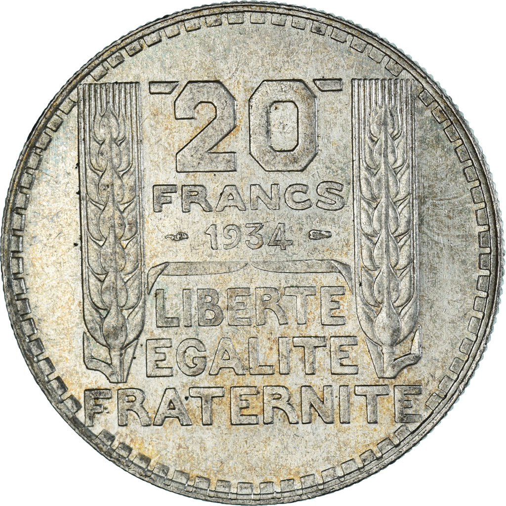 Münze, Frankreich, Turin, 20 Francs, 1934, Paris, SS, Silber, KM:879