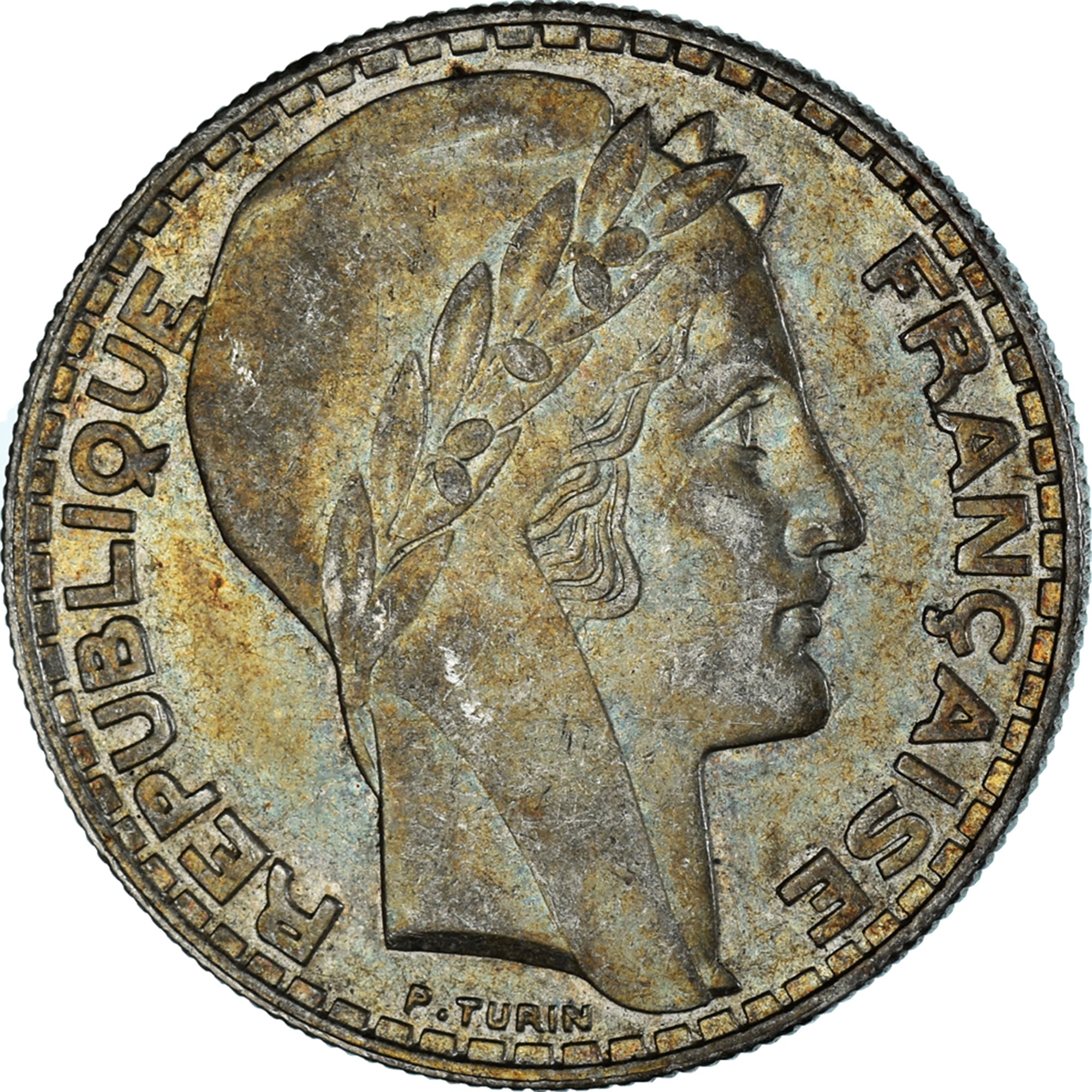Coin, France, Turin, 20 Francs, 1933, Paris, Rameaux longs, EF(40-45), Silver