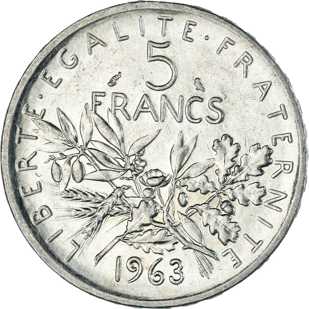 Monnaie, France, Semeuse, 5 Francs, 1963, Paris, SUP+, Argent, Gadoury:770