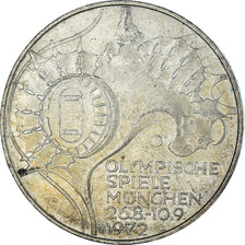 Coin, GERMANY - FEDERAL REPUBLIC, 10 Mark, 1972, Hamburg, AU(50-53), Silver