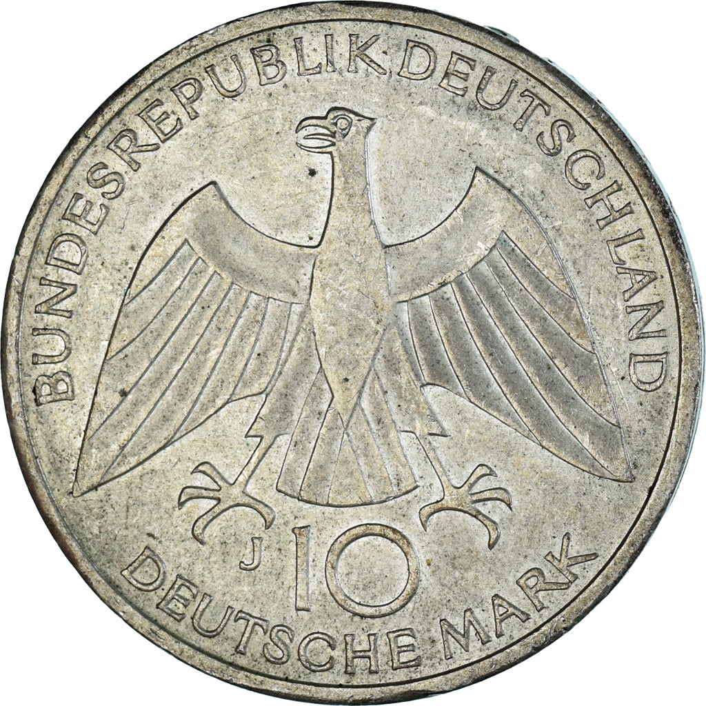 Coin, GERMANY - FEDERAL REPUBLIC, 10 Mark, 1972, Hamburg, BE, EF(40-45), Silver