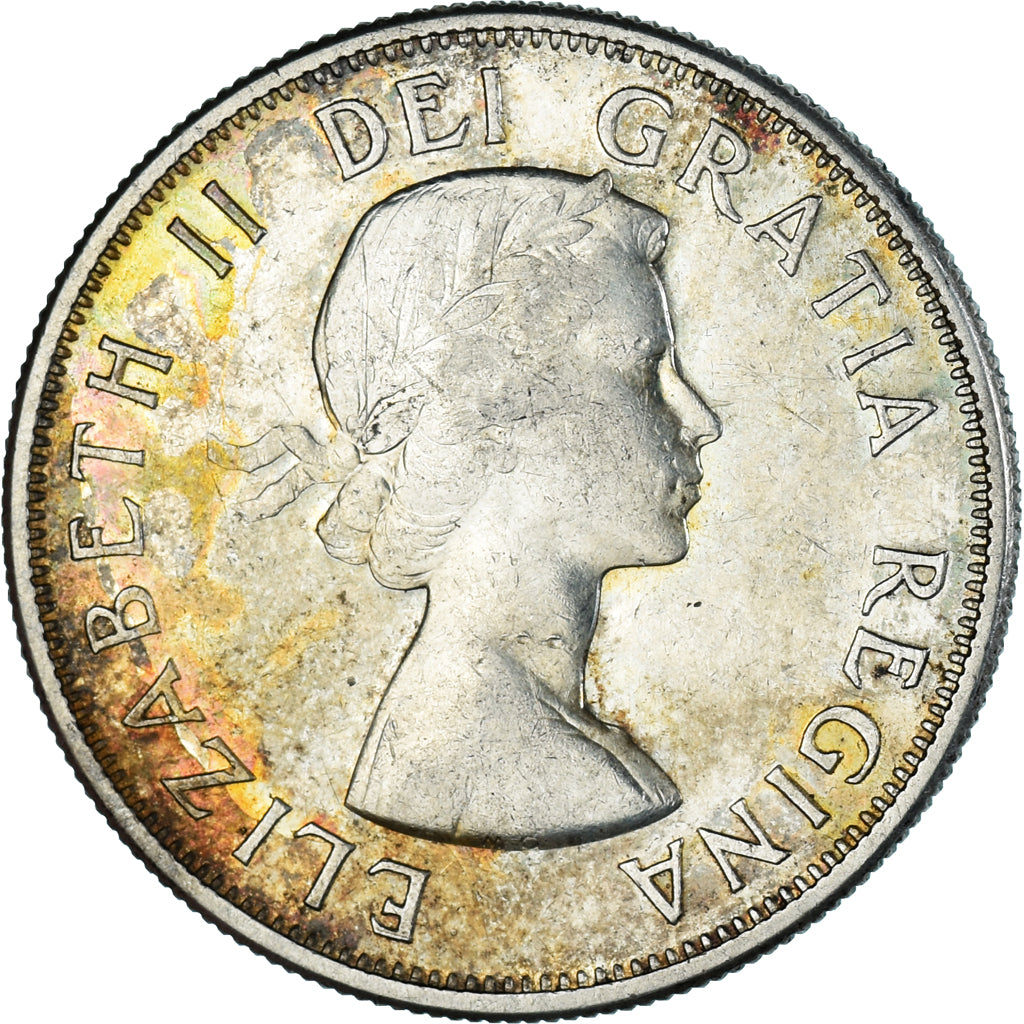 Canada 50 Cents 1958 Royal Canadian Mint KM:53 AU(55-58) Silver 29.72