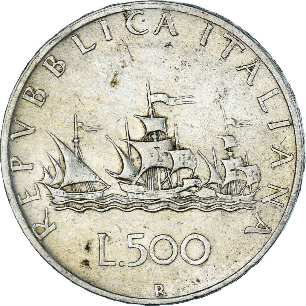 Munten, Italië, 500 Lire, 1959, Rome, ZF, Zilver, KM:98