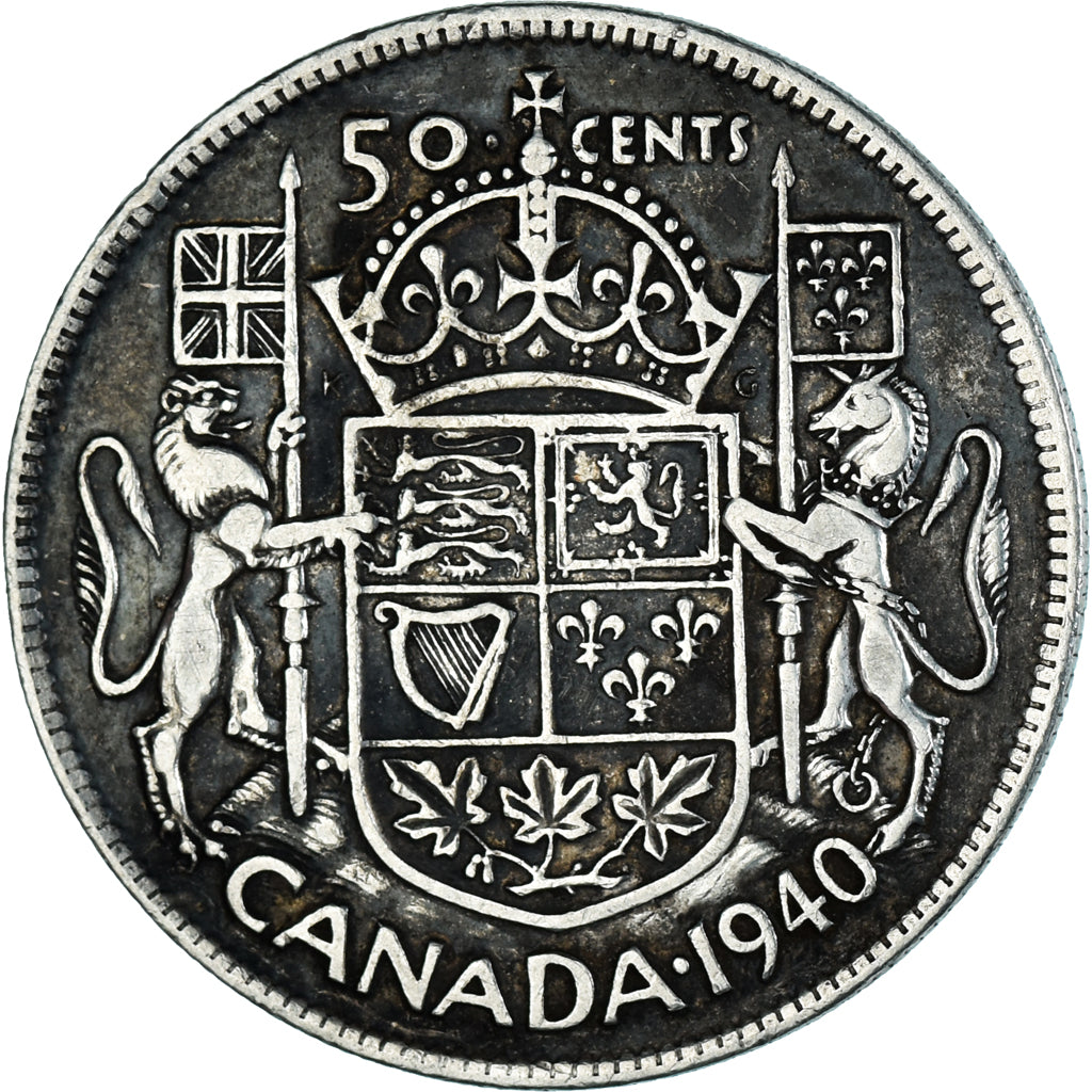 Coin, Canada, George VI, 50 Cents, 1940, Royal Canadian Mint, Ottawa, VF(30-35)