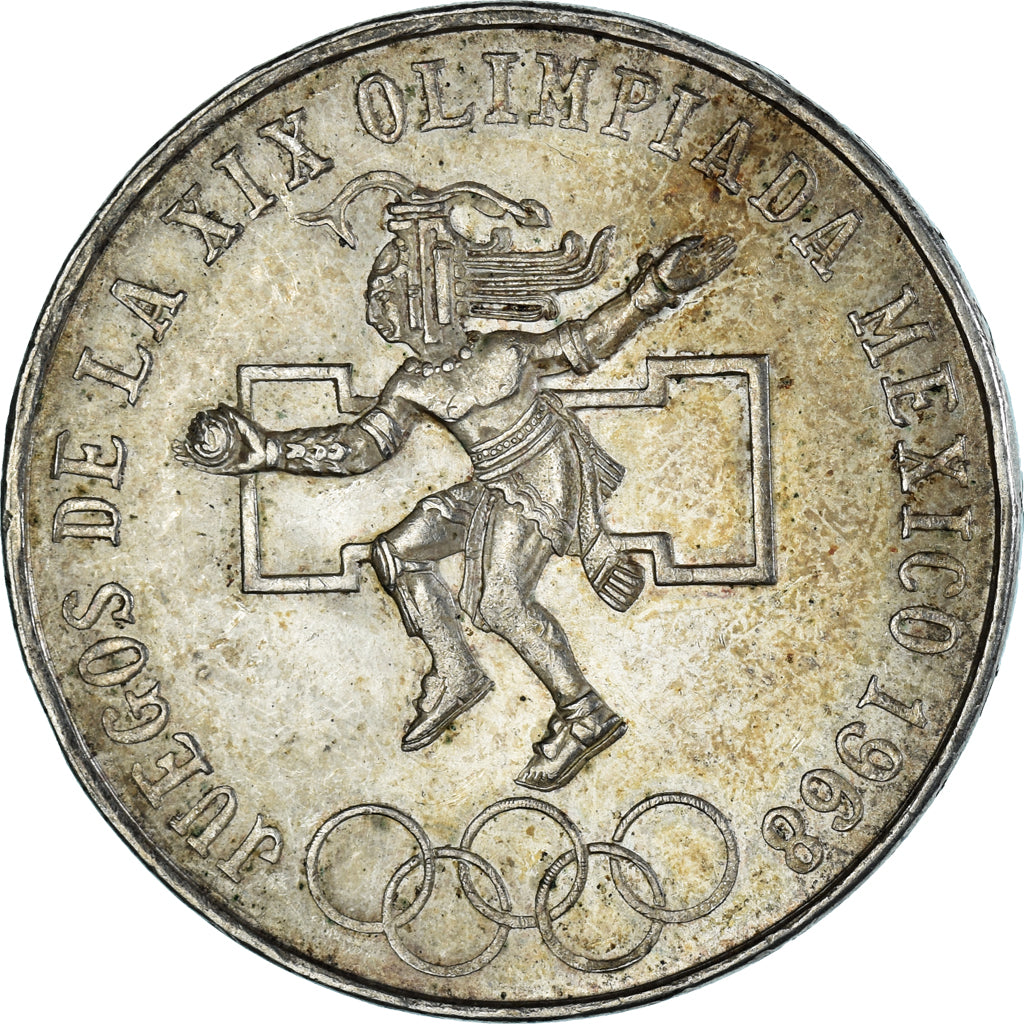 Mexico, 25 Pesos, 1968, Mexico City, AU(50-53), Silver, KM:479.1