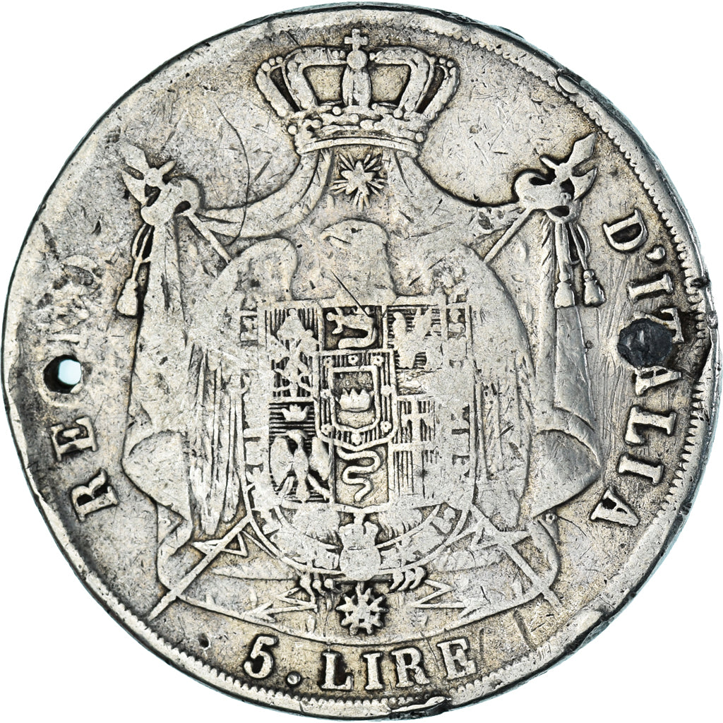 Coin, ITALIAN STATES, KINGDOM OF NAPOLEON, Napoleon I, 5 Lire, 1812, Venice