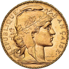 Coin, France, Marianne, 20 Francs, 1908, Paris, MS(60-62), Gold, KM:857