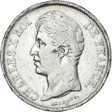 Coin, France, Charles X, 5 Francs, 1829, Rouen, VF(30-35), Silver, KM:728.2