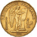 Moeda, França, Génie, 20 Francs, 1887, Paris, EF(40-45), Dourado, KM:825
