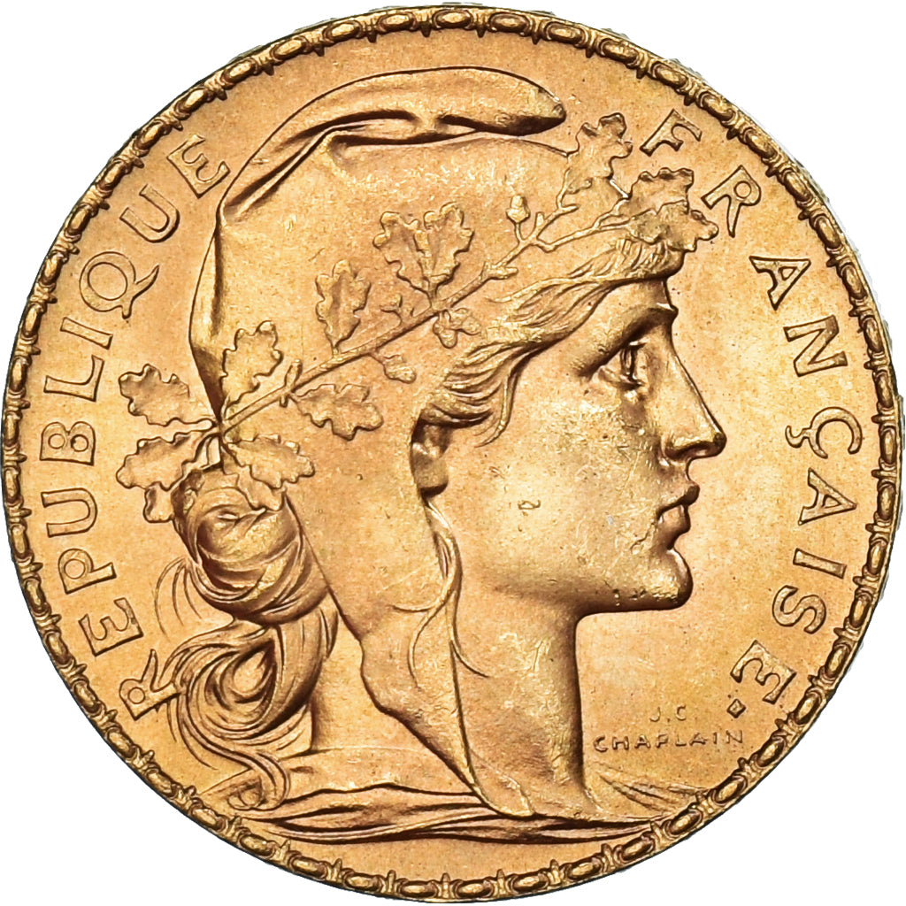 Coin, France, Marianne, 20 Francs, 1910, Paris, AU(55-58), Gold, KM:857
