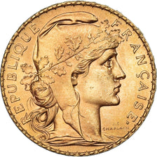 Coin, France, Marianne, 20 Francs, 1910, Paris, AU(55-58), Gold, KM:857