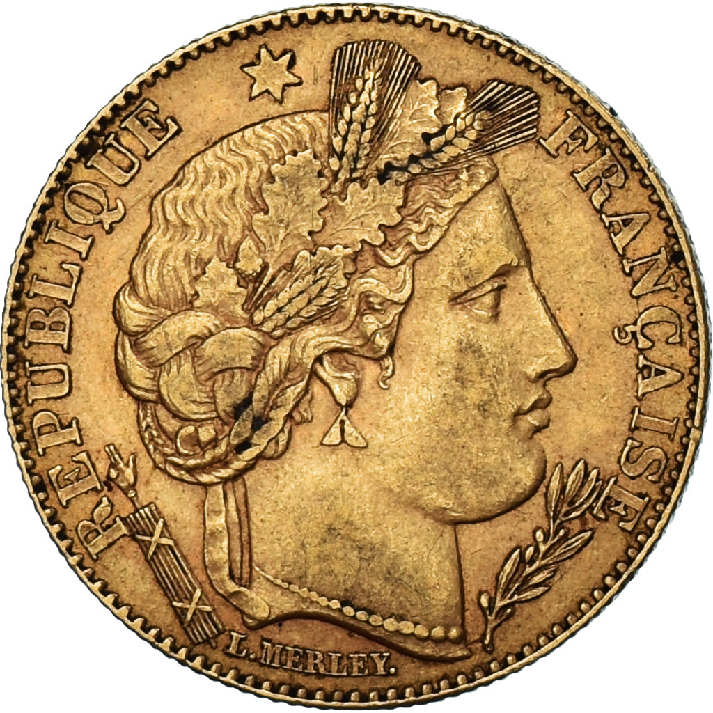 Coin, France, Cérès, 10 Francs, 1896, Paris, EF(40-45), Gold, KM:830